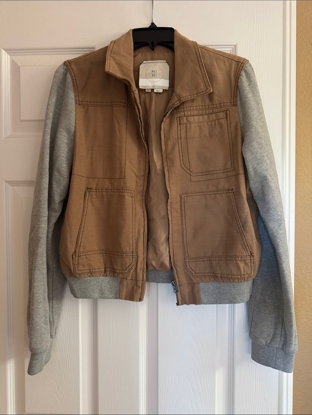Anthropologie Hei Hei excursion collared bomber jacket